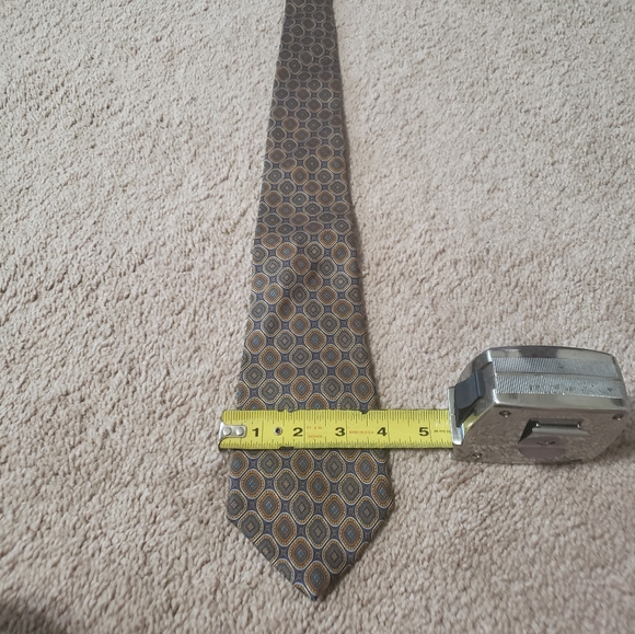 HP 🎊 100% silk tie made in Italy 55 inches long retro pattern - Picture 5 of 9